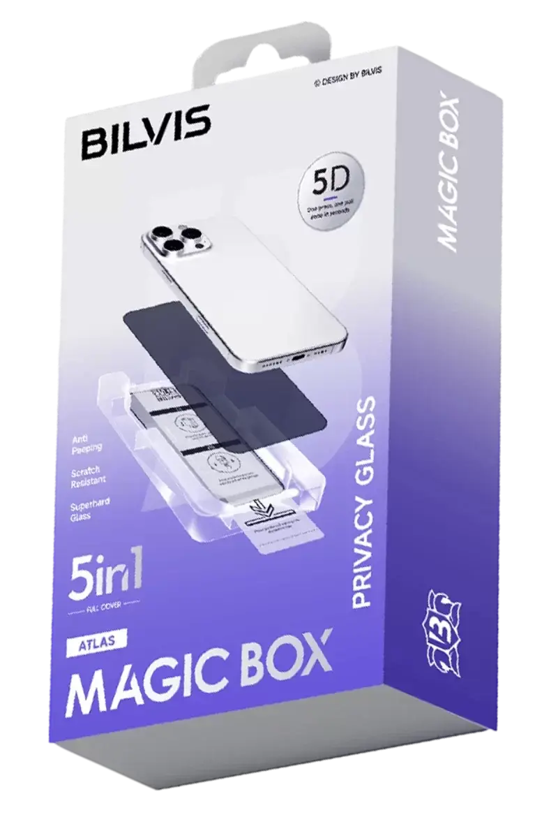 Newface Apple İphone 17 Bilvis 5in1 5d Magic Hayalet Cam Ekran Koruyucu - Siyah