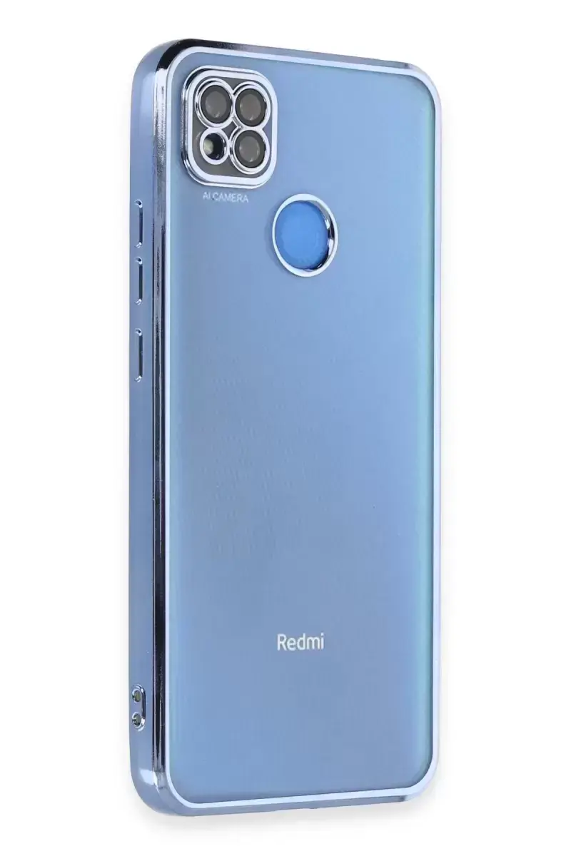 Newface Xiaomi Redmi 9c Kılıf Razer Lensli Silikon - Açık Mavi