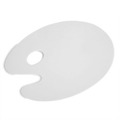 Plastik Akrilik Oval Palet-Oluksuz 30x40cm