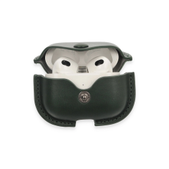 Airpods 3 (3.nesil) Çanta Deri Kılıf - Haki Yeşil