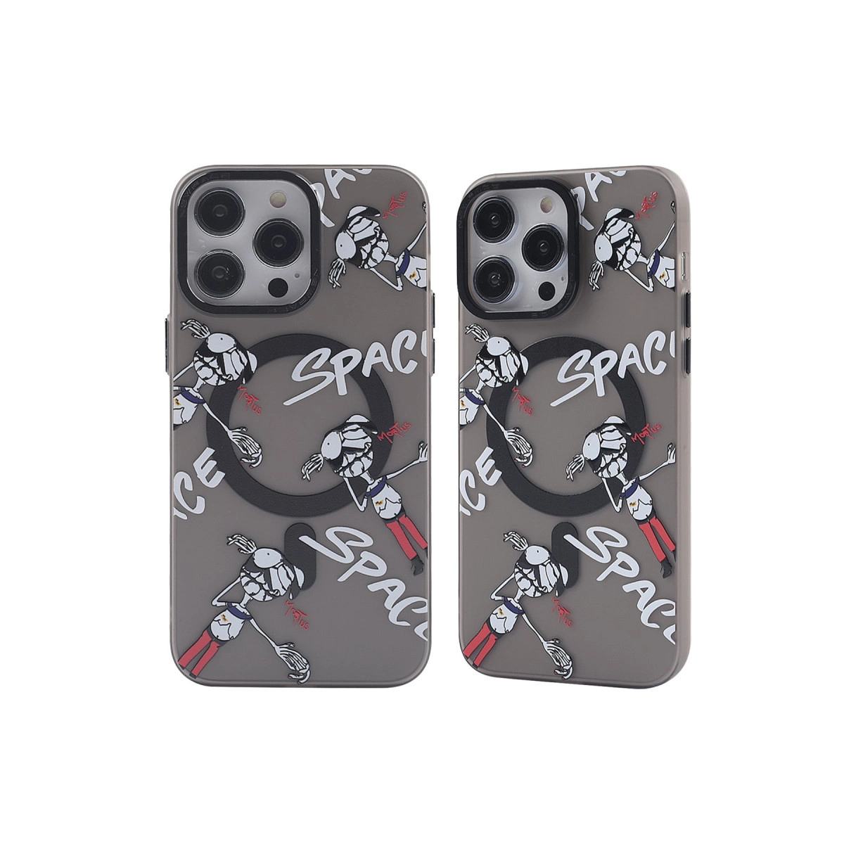 İphone 12 Pro Max Kılıf Apollo Magneticsafe Desenli Kapak - Apollo Siyah - 3