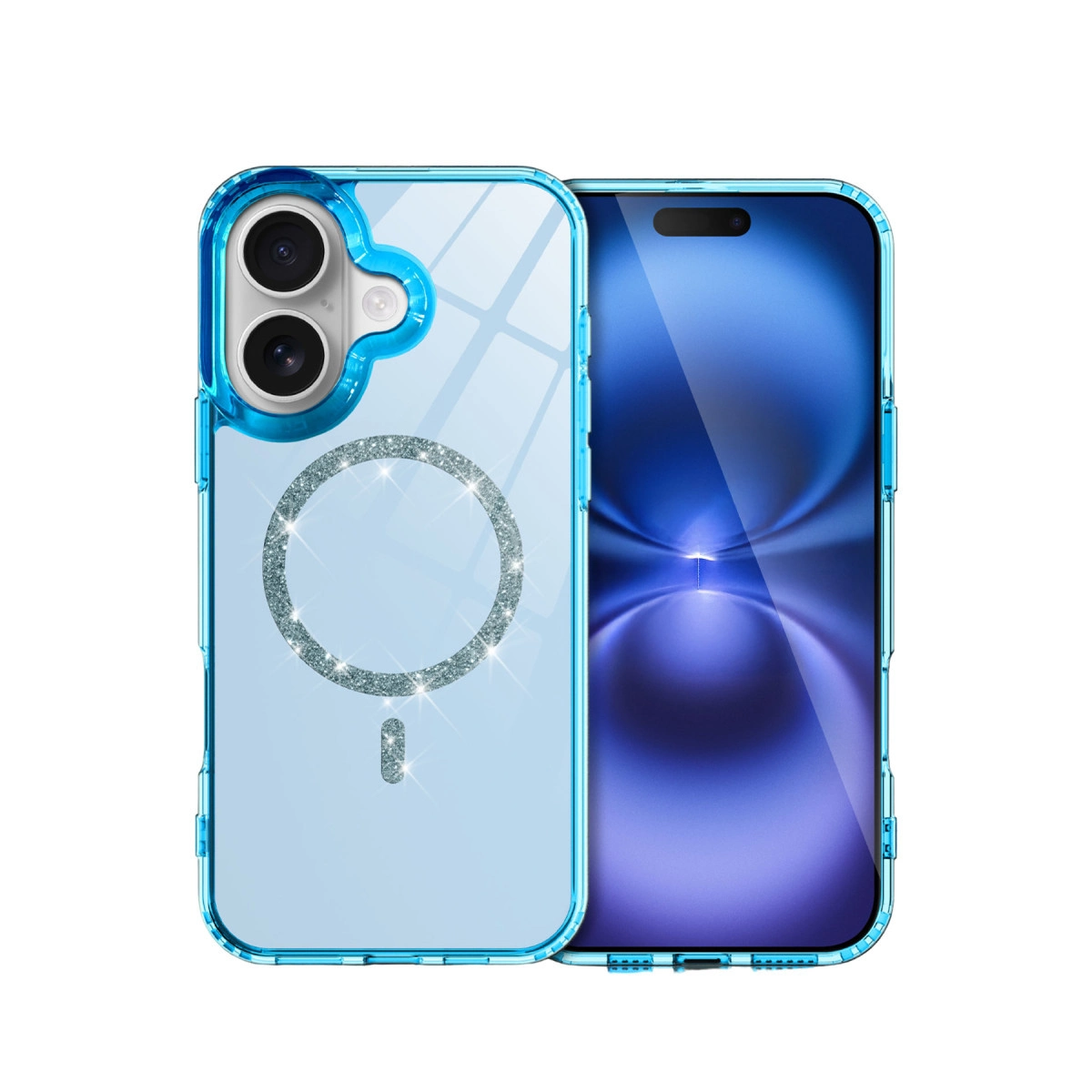 İphone 17 Live Diamond Magsafe Kapak - Mavi