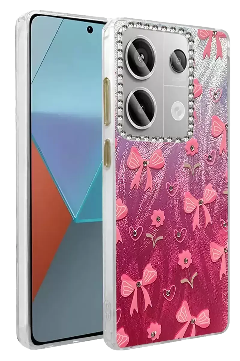 Newface Xiaomi Redmi Note 13 Pro 4g Kılıf Blade Aynalı Desenli Kapak - Desen 3