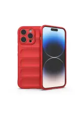 Newface Apple İphone 16 Pro Kılıf Optimum Silikon - Kırmızı