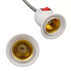 Ledx Dy-112 Prizden E27 Duya Dönüştürücü 26cm Spiralli Anahtarlı Duy