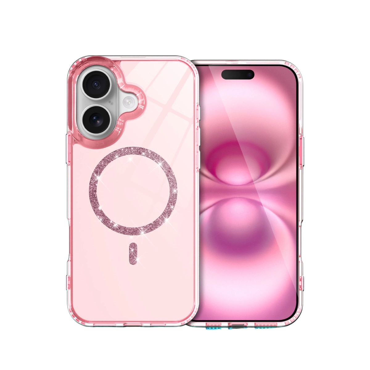 İphone 17 Live Diamond Magsafe Kapak - Pembe