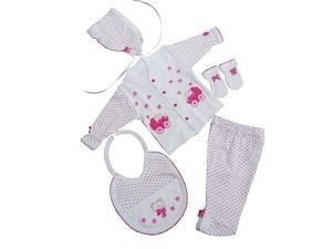 Sema Bebe 5'li Premature Puanlı Set - Pembe