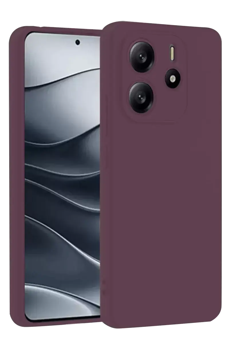 Newface Xiaomi Redmi Note 14 4g Kılıf First Silikon - Mürdüm