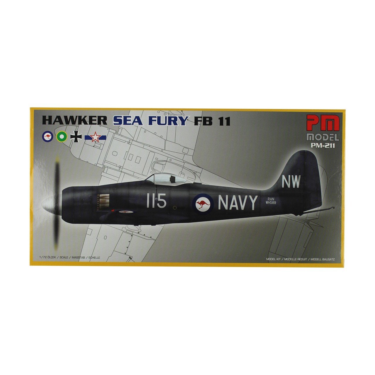 Pm-211 Hawker Sea Fury Fb 11 Model Uçak 1:72