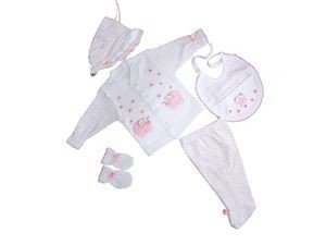 Sema Bebe 5'li Premature Puanlı Set - Açık Pembe