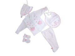 Sema Bebe 5'li Premature Puanlı Set - Açık Pembe