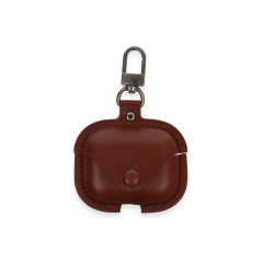 Airpods 3 (3.nesil) Çanta Deri Kılıf - Kahverengi