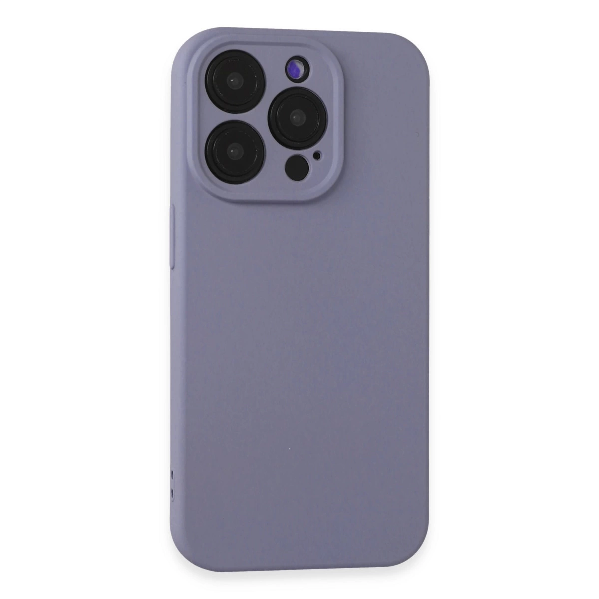İphone 15 Pro Max Kılıf Nano İçi Kadife Silikon - Lila