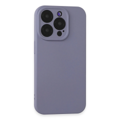 İphone 15 Pro Max Kılıf Nano İçi Kadife Silikon - Lila