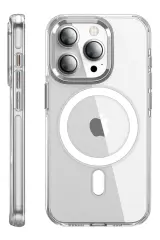 Joko İphone 15 Pro Max Kılıf Crystal Magsafe Kapak - Şeffaf