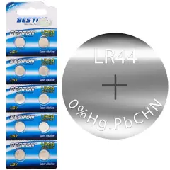 Beston Alkalin Ag13/357 Lr44 Düğme Pil (10'lu Paket)  Bst-lr44