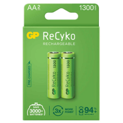 Gp Recyko 1300mah Aa Şarj Edilebilir Kalem Pil 2'li Paket