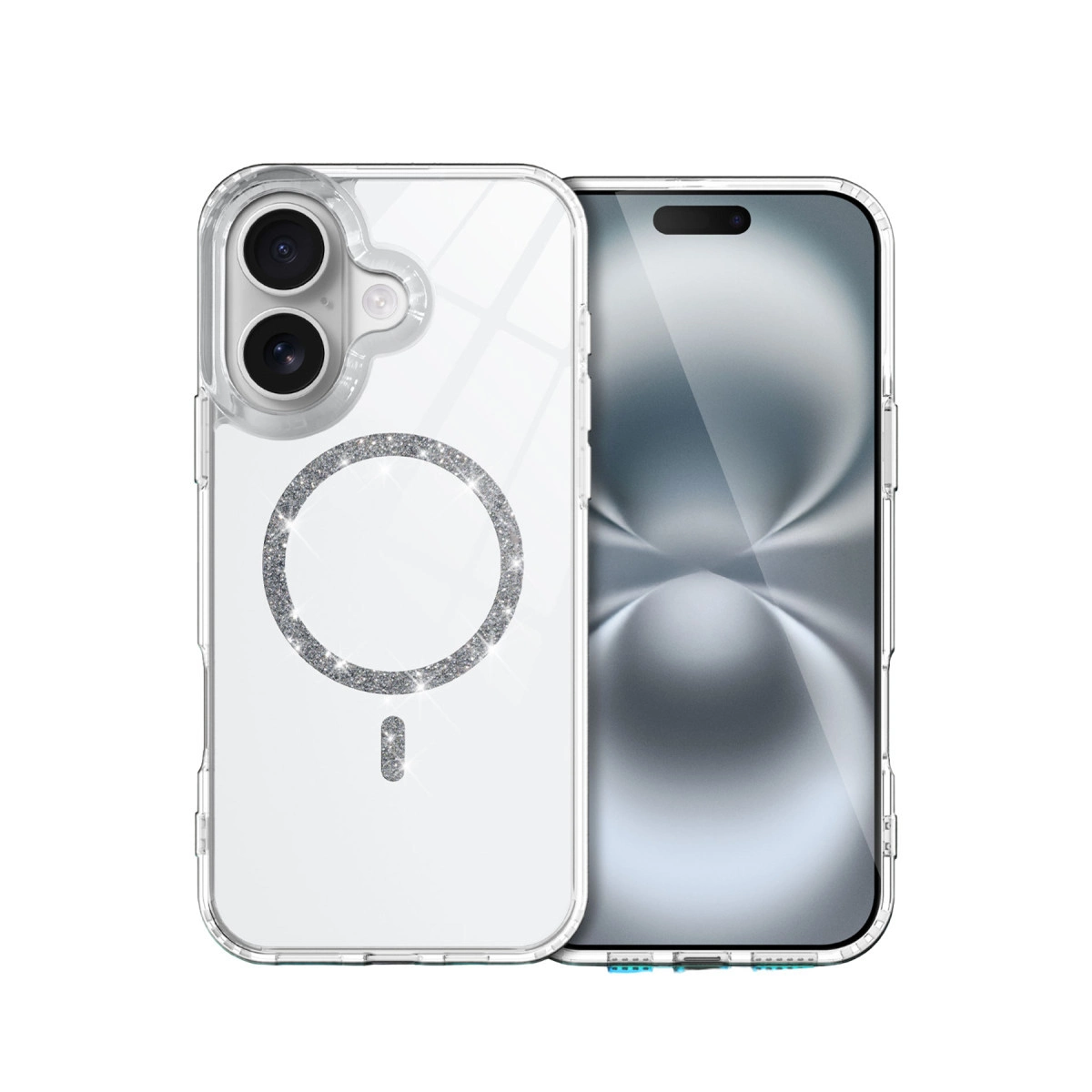 İphone 17 Live Diamond Magsafe Kapak - Şeffaf