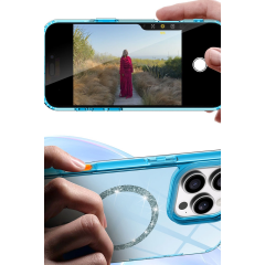 İphone 17 Live Diamond Magsafe Kapak - Şeffaf