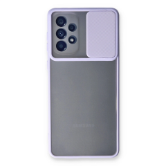 Samsung Galaxy A53 5g Kılıf Palm Buzlu Kamera Sürgülü Silikon - Lila