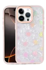 Newface Apple İphone 15 Pro Lumi Desenli Kapak - Pembe