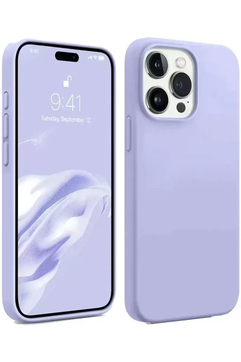 Newface İphone 15 Pro Kılıf First Silikon - Lila