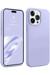 Newface İphone 15 Pro Kılıf First Silikon - Lila