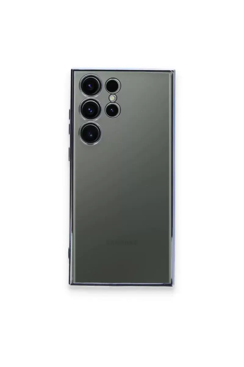 Newface Samsung Galaxy S23 Ultra Kılıf Razer Lensli Silikon - Açık Mavi