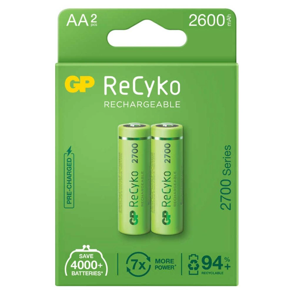 Gp Recyko 2600mah Aa Şarj Edilebilir Kalem Pil 2'li Paket