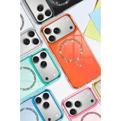 İphone 17 Pro Live Diamond Magsafe Kapak - Turuncu