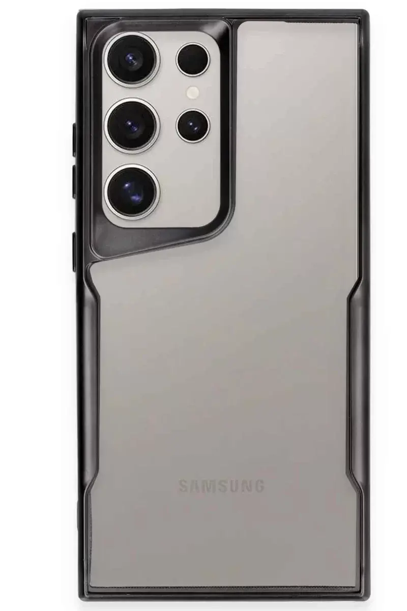 Newface Samsung Galaxy S24 Ultra Kılıf Boyi Silikon Kapak - Siyah