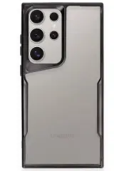 Newface Samsung Galaxy S24 Ultra Kılıf Boyi Silikon Kapak - Siyah