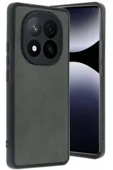 Newface Xiaomi Redmi Note 14 Pro 5g Kılıf Aras Deri Kapak - Koyu Yeşil