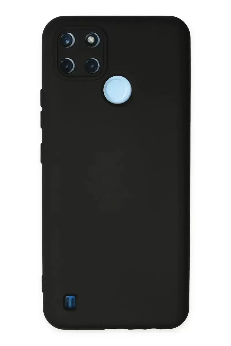 Newface Realme C25y Kılıf Nano İçi Kadife Silikon - Siyah