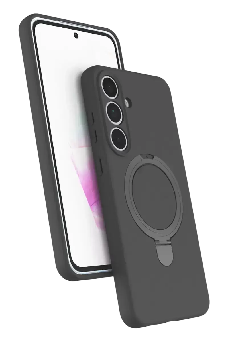 Newface Samsung Galaxy S25 Fe Regal Magsafe Standlı Kapak - Titan Gri