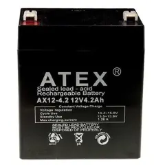 Atex Ax12-4.2 12 Volt 4.2 Amper Kuru Akü (90x70x101 Mm)