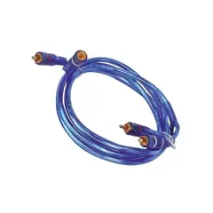 Powermaster 2 Rca - 2 Rca 1.8 Metre Mavi Şeffaf Kablo
