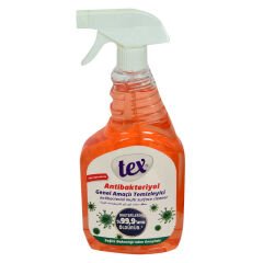 Antibakteriyel Genel Amaçlı Temizleyici Tüm Yüzeyler İçin Turuncu Spreyli 750 ML