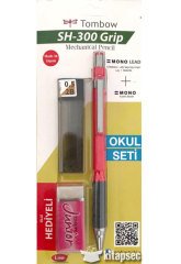 SH-300 Grip 0,5 mm Versatil Kalem Seti Koyu Pembe