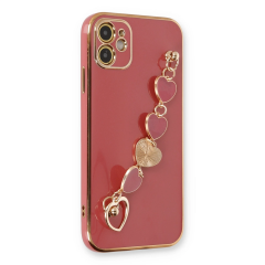 İphone 12 Kılıf Esila Silikon - Kırmızı
