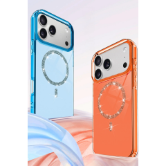 İphone 17 Pro Live Diamond Magsafe Kapak - Şeffaf