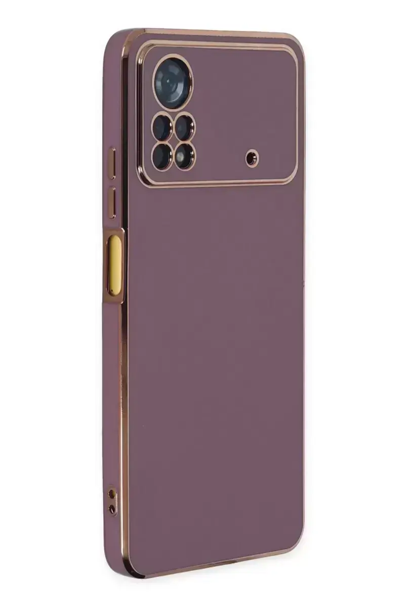 Newface Xiaomi Poco X4 Pro 5g Kılıf Volet Silikon - Mor