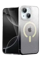 Newface Apple İphone 15 Plus Pummel Shiny Magsafe Kapak - Siyah