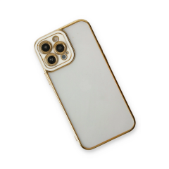 İphone 13 Pro Kılıf Liva Lens Silikon - Beyaz