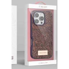 Onegif  İphone 16 Pro Max Bright Simli Kapak - Gold