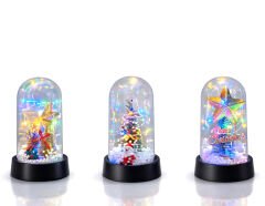 Yılbaşı Temalı Işıklı Dekoratif Cam Fanus - Model 10