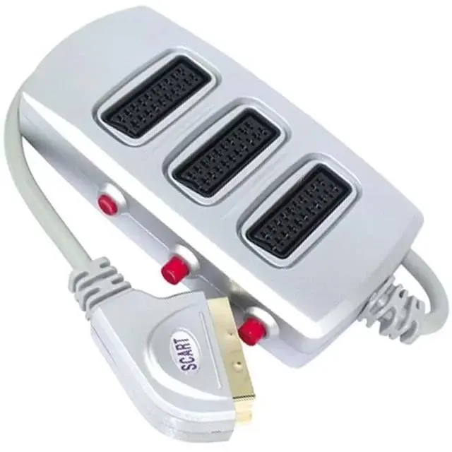 Scart Dağıtıcı 3 Lü Silver Butonlu