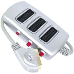 Scart Dağıtıcı 3 Lü Silver Butonlu
