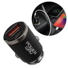 Powerway Minikit 30w Super Pd & Qc 4.0 Çift Çıkışlı Hızlı Ultra Kompakt Metal Araç Şarj Cihazı