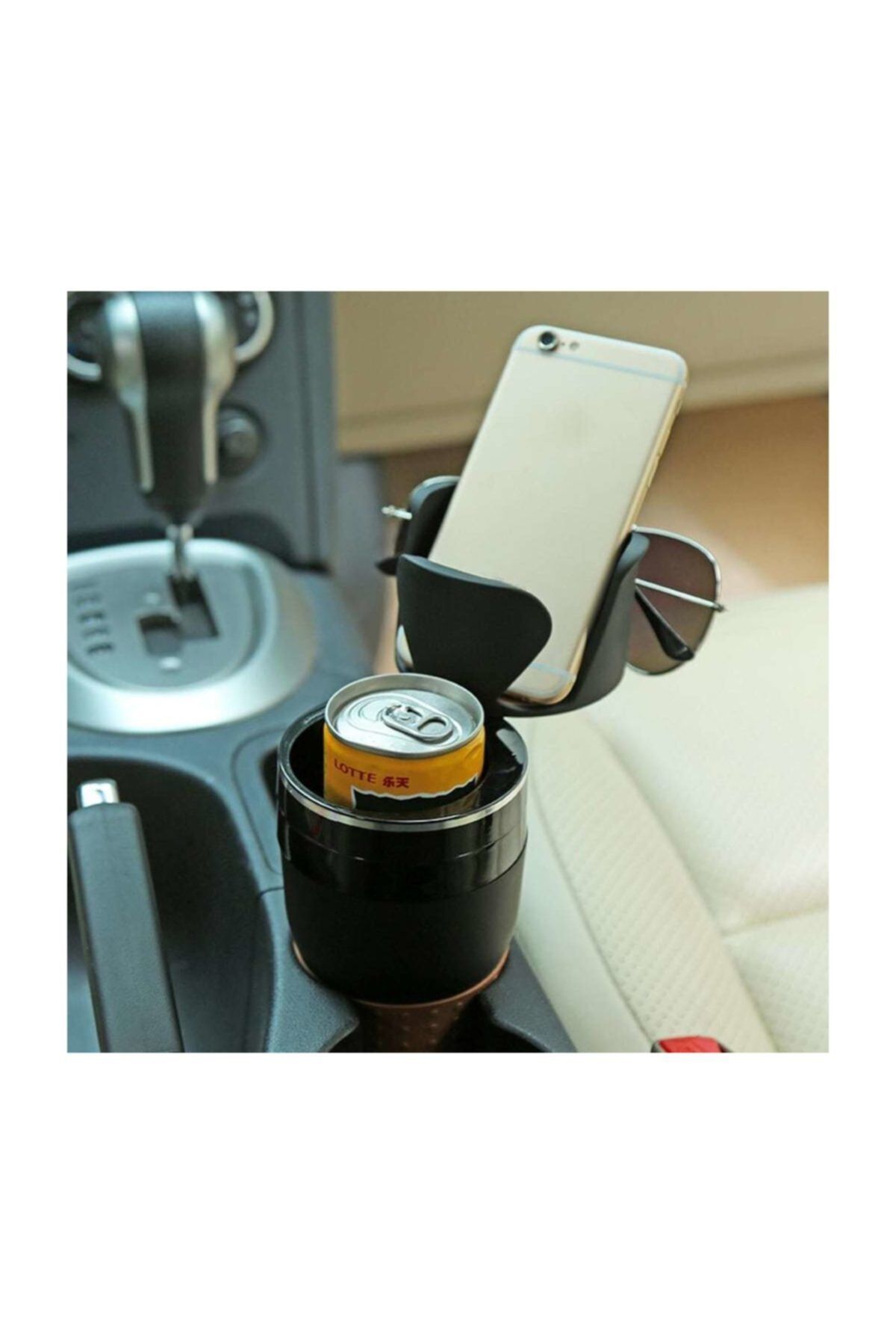 Çok Fonksiyonlu Bardaklık Küllük Geçmeli Siyah